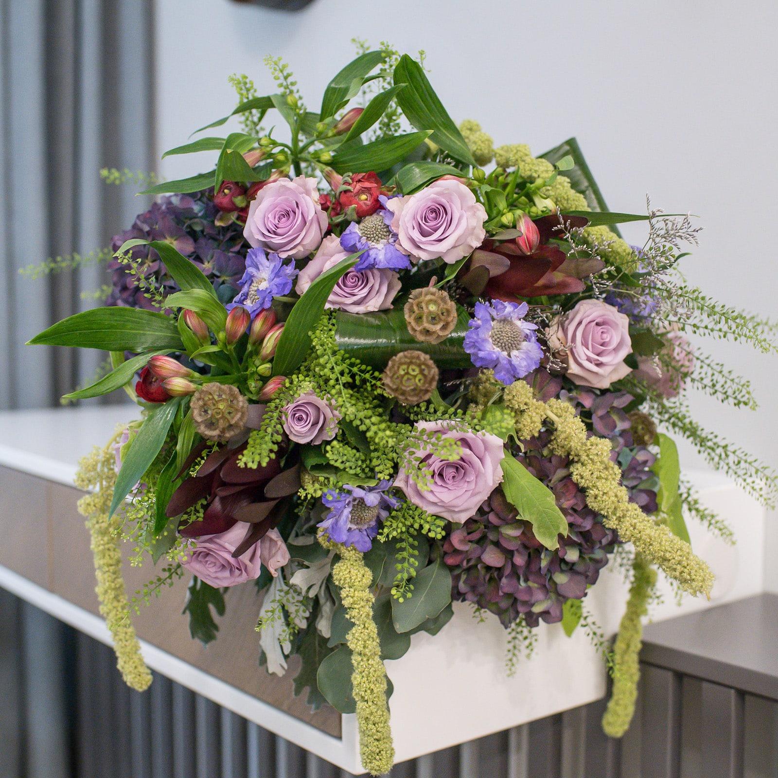Woodland Lavender and Green Rose Bouquet