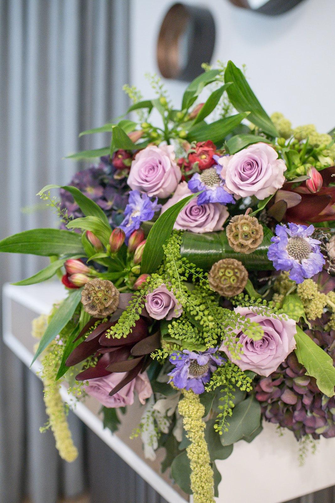 Woodland Lavender and Green Rose Bouquet