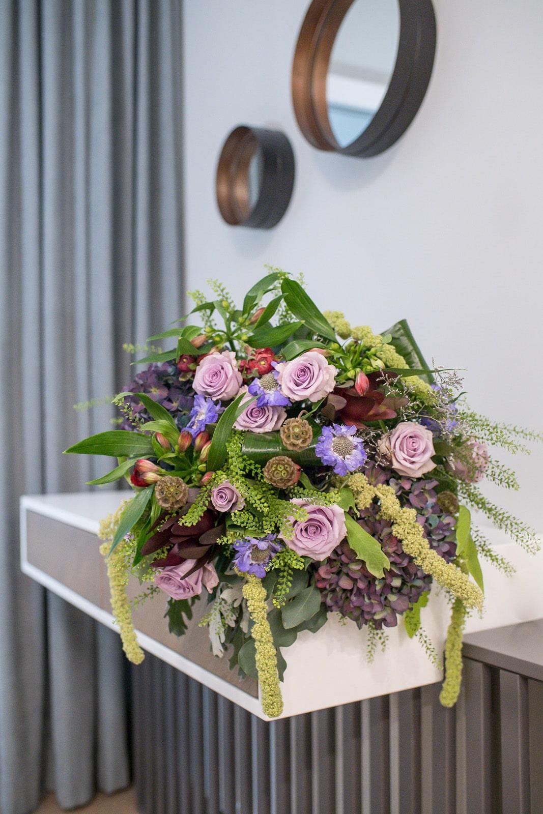 Woodland Lavender and Green Rose Bouquet