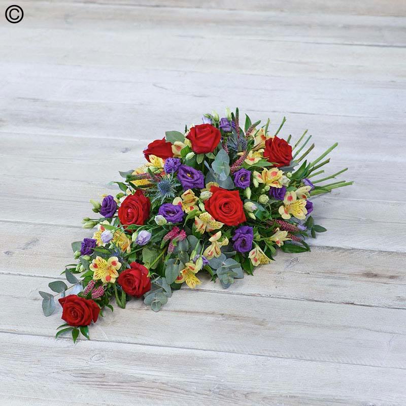 Woodland Rose & Lisianthus Teardrop Spray