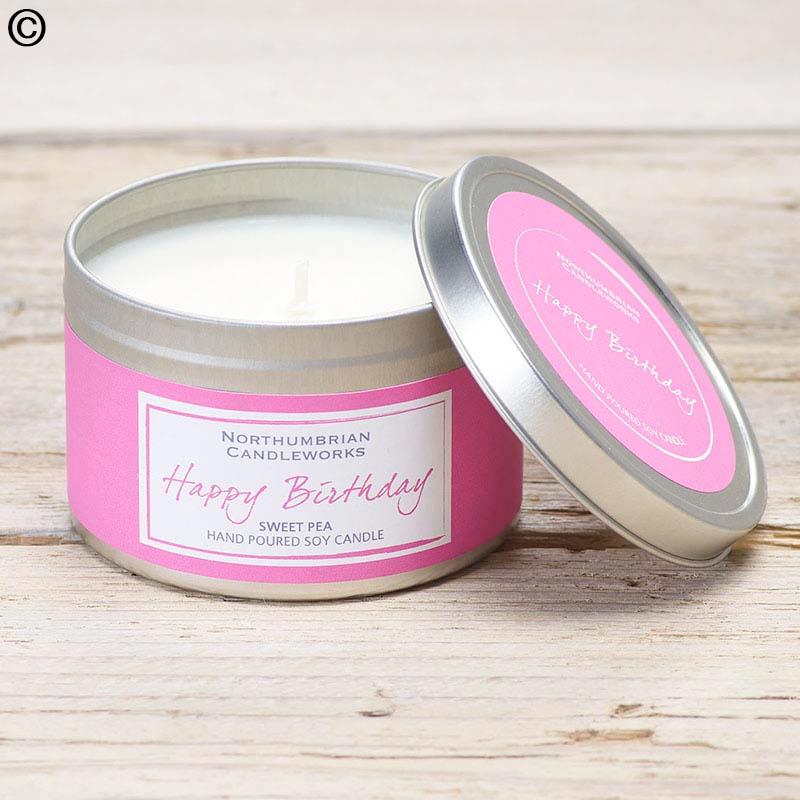 Happy Birthday Sweet Pea Scented Candle