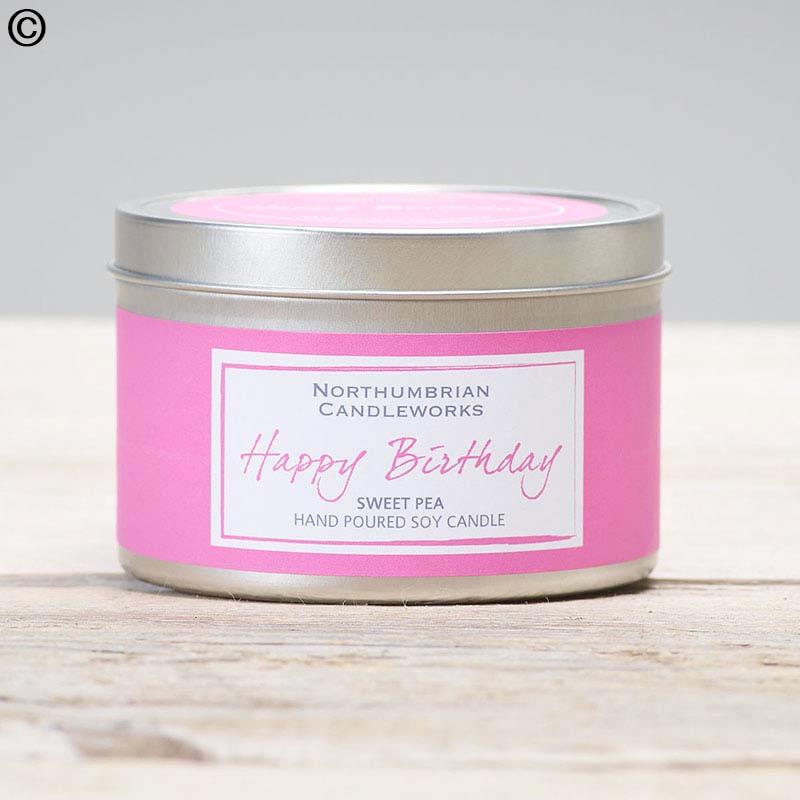 Happy Birthday Sweet Pea Scented Candle